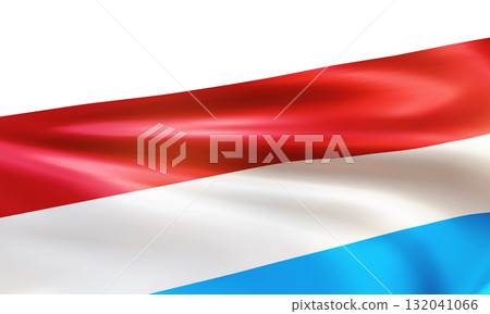 Wavy national realistic Luxembourg flag Wavy national realistic Luxembourg flag 132041066
