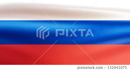 Realistic national flag Russian Federation Realistic national flag Russian Federation 132041075