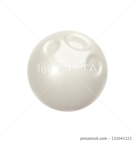 Realistic gray glossy 3d full moon icon with craters Realistic gray glossy 3d full moon icon with craters 132041121