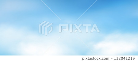 Cloudy daytime sky. White fluffy clouds on blue sky background Cloudy daytime sky. White fluffy clouds on blue sky background 132041219