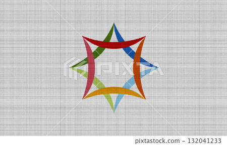 The official flag of Ashgabat, the capital of Turkmenistan, on fabric texture. Conceptual collage. Illustration 132041233