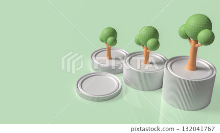 The Tree and coins for Earn or Business concept 3d Rendering. 132041767
