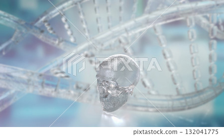 The Skull for Education or Sci concept 3d Rendering. The Skull for Education or Sci concept 3d Rendering. 132041775