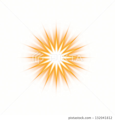 Orange light radiation effect on transparent background Orange light radiation effect on transparent background 132041812