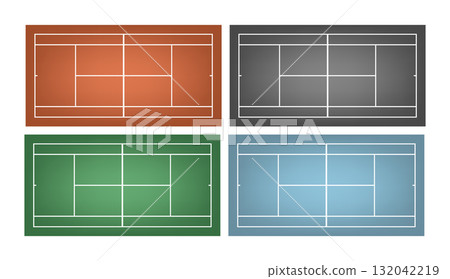 Set of tennis courts Set of tennis courts 132042219
