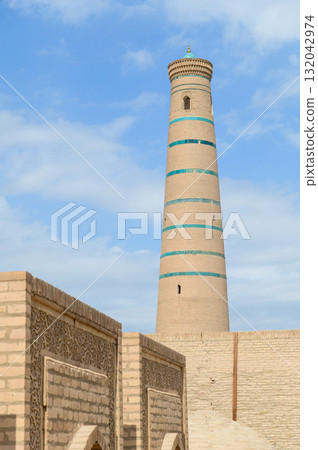 Beautiful scenery of Khiva, a UNESCO World Heritage site in Uzbekistan Beautiful scenery of Khiva, a UNESCO World Heritage site in Uzbekistan 132042974