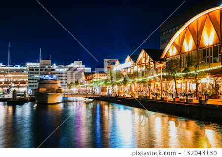 Nagasaki Dejima Wharf at night 132043130