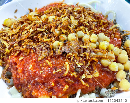 Koshari, the national dish of Egypt Koshari, the national dish of Egypt 132043240