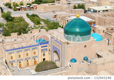 Beautiful view from the UNESCO World Heritage Site, Ichan-Kala Tower, Khiva, Uzbekistan Beautiful view from the UNESCO World Heritage Site, Ichan-Kala Tower, Khiva, Uzbekistan 132043246