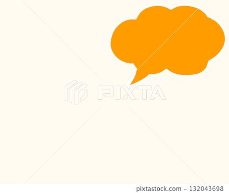 語音泡沫橙色背景材料 語音泡沫橙色背景材料 132043698