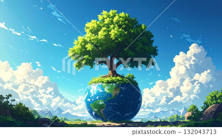 綠色地球-人工智慧生成的材料 綠色地球-人工智慧生成的材料 132043713