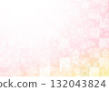 粉紅色蓬鬆和紙，帶有格子和花卉圖案 132043824