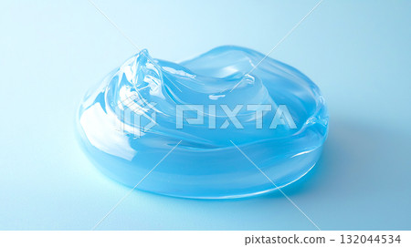 Fresh light blue gel texture 132044534
