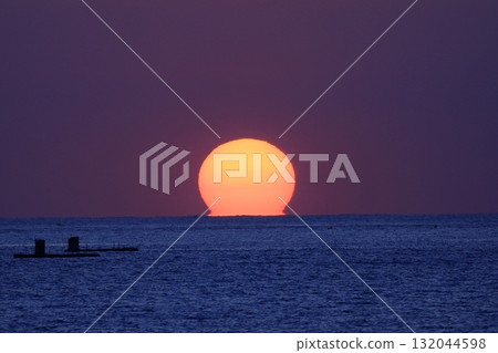 Sunset over the horizon Sunset over the horizon 132044598