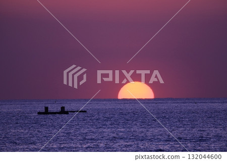 Sunset over the horizon 132044600