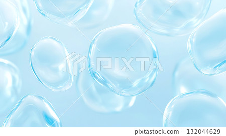 美麗的淡藍色透明凝膠 132044629