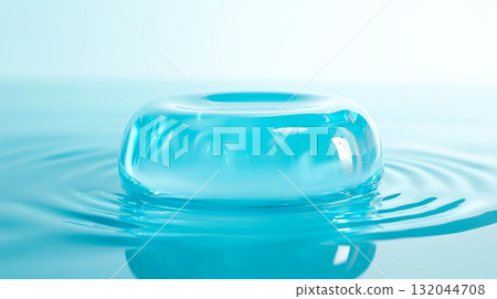 清新淡藍色凝膠，質地富有彈性 132044708