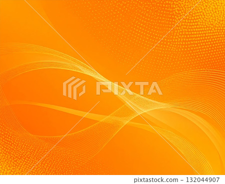 Abstract vector illustration with blue and orange wavy lines, a dynamic curve design for a modern digital art backdrop or business wallpaper 132044907