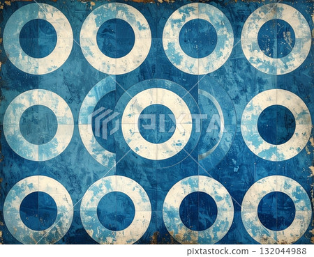 Abstract blue background with geometric circle pattern vector illustration Abstract blue background with geometric circle pattern vector illustration 132044988