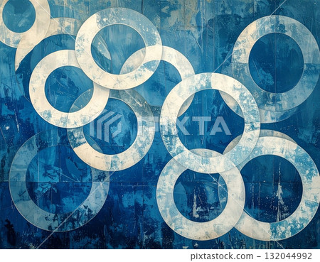 Abstract blue background with geometric circle pattern vector illustration Abstract blue background with geometric circle pattern vector illustration 132044992