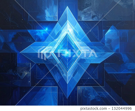 Abstract blue technology background with fractal light and digital globe illustration for global internet network design Abstract blue technology background with fractal light and digital globe illustration for global internet network design 132044996