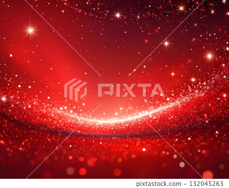 Bright red Christmas stars light up an abstract holiday snow design with sparkle and glow vector illustration Bright red Christmas stars light up an abstract holiday snow design with sparkle and glow vector illustration 132045263