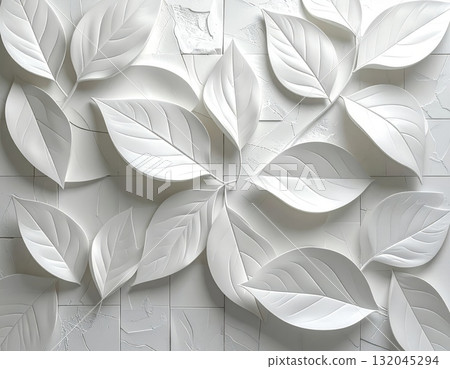 Vintage seamless floral pattern vector illustration with white flowers and leaf texture for fabric paper wallpaper design Vintage seamless floral pattern vector illustration with white flowers and leaf texture for fabric paper wallpaper design 132045294