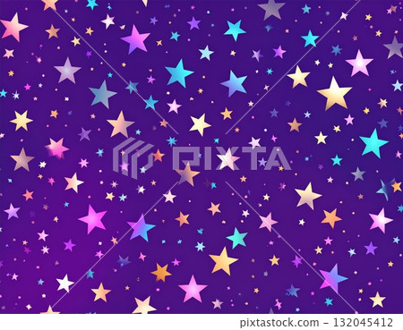 Gold seamless stars and stripes pattern vector illustration for a festive patriotic holiday background design 132045412