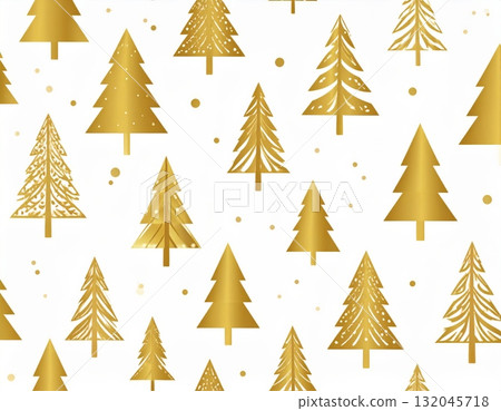 Golden Christmas tree pattern with five-star rating icons, a seamless vector illustration for holiday decoration and success celebration Golden Christmas tree pattern with five-star rating icons, a seamless vector illustration for holiday decoration and success celebration 132045718