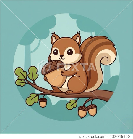 一隻松鼠坐在樹上 一隻松鼠坐在樹上 132046100