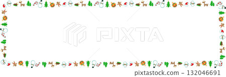 The Borderline Christmas drawing for Celebration or holiday concept. 132046691