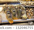 Fresh Seafood Display with Lobster and Shellfish 132046755