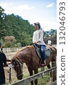 Horseback riding, woman riding, middle-aged, Japanese, horse, hobby, ranch, leisure, 40s 132046793