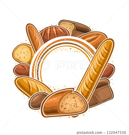 Vector Bread Frame Vector Bread Frame 132047338