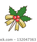 Simple illustration of holly 132047363