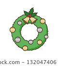Christmas wreath illustration 132047406