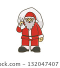 Santa Claus carrying luggage 132047407