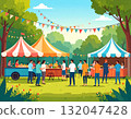 Illustration of people enjoying the outdoors 132047428