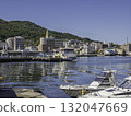 A port town enveloped in silence on a clear autumn day 132047669