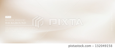 Pearl cream gradient. Aesthetic nacreous vector illustration. Sandy background with soft wave texture in warm neutral tones 132049158