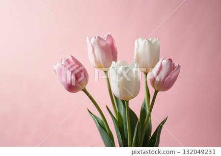 A bunch of golden incense is released on a powder-colored background, Mother's Day, Anniversary, Birthday, Wedding Ceremony 132049231