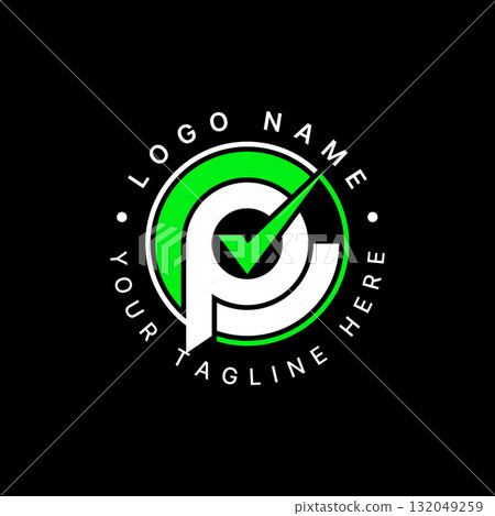 Logo design graphic concept creative premium vector stock image top sell initial CP or PC font checklist check point report service business control Logo design graphic concept creative premium vector stock image top sell initial CP or PC font checklist check point report service business control 132049259
