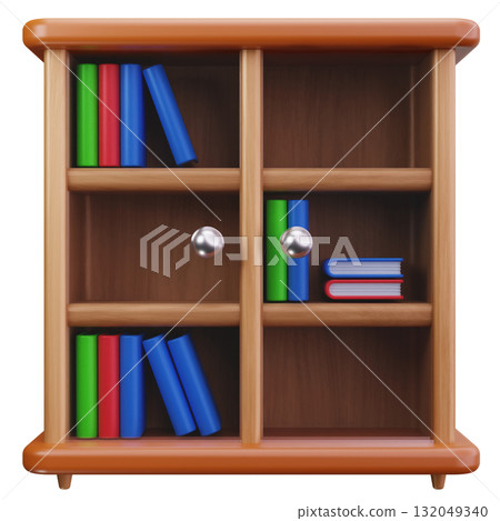Bookshelf with Books 132049340