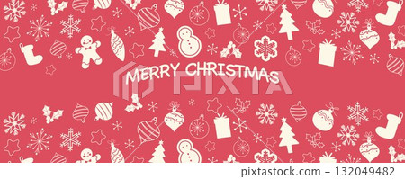 Christmas cute Santa and snowman decoration illustration Christmas cute Santa and snowman decoration illustration 132049482