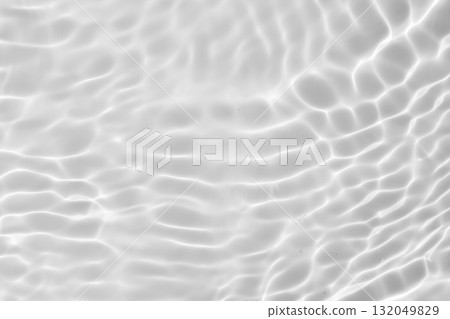 Abstract white transparent water shadow surface texture natural ripple background 132049829