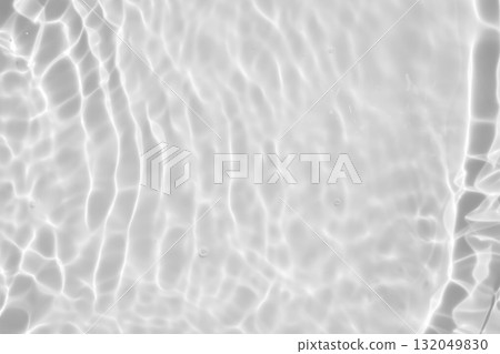 Abstract white transparent water shadow surface texture natural ripple background 132049830