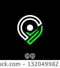 Logo design graphic concept creative premium vector stock image top sell initial C font point place checklist report service business advice workshop 132049982