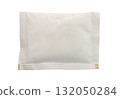 Blank white paper sachet sugar bag isolated on white background 132050284