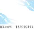 A beautiful gradient background frame of simple blue snowflakes 132050341
