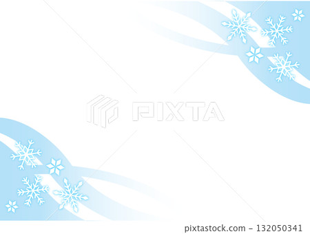 A beautiful gradient background frame of simple blue snowflakes A beautiful gradient background frame of simple blue snowflakes 132050341